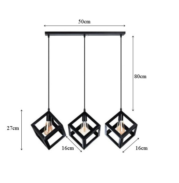 Lampa sufitowa metalowa loft s