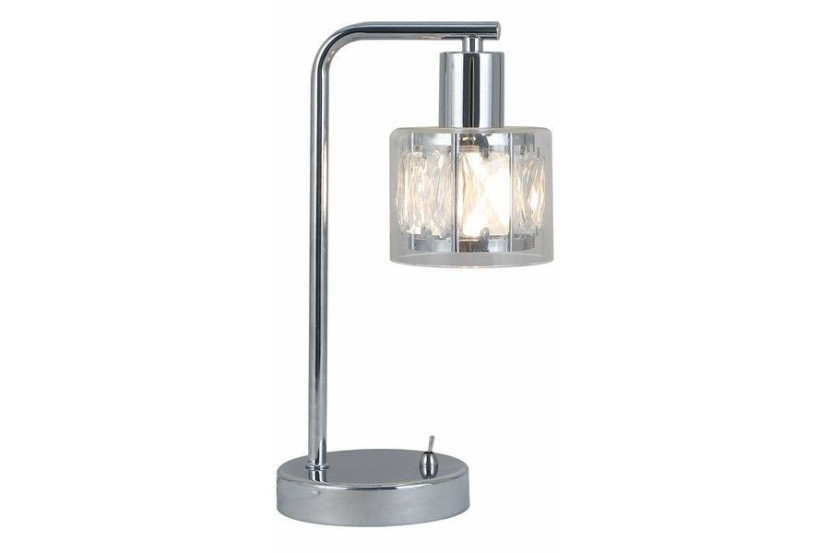Lampa stołowa glamour chromowana Elmo 1xE14x40W wys:30cm Reality