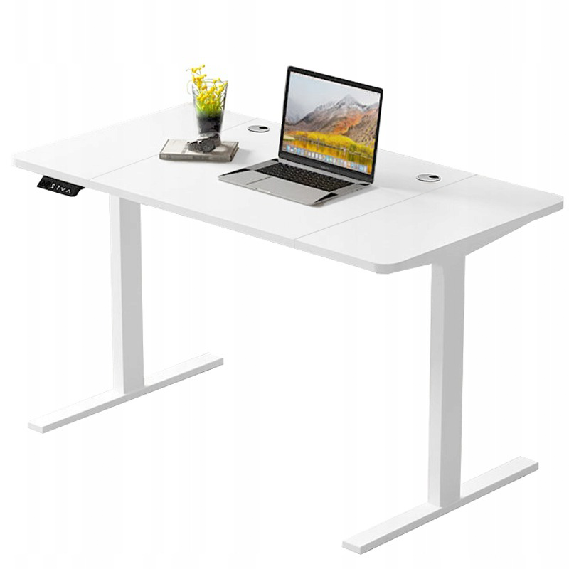 Biurko elektryczne białe 160x80 regulowana wysokość nowoczesne 72-118 cm