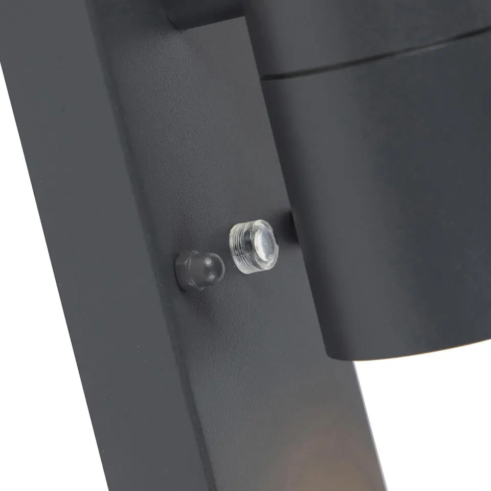 Qazqa wandlamp met daglichtsensor duo grijs