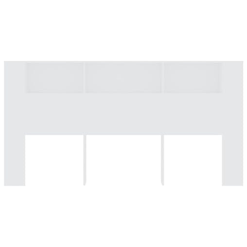 NNEVL Headboard Cabinet White 200x18.5x104.5 cm