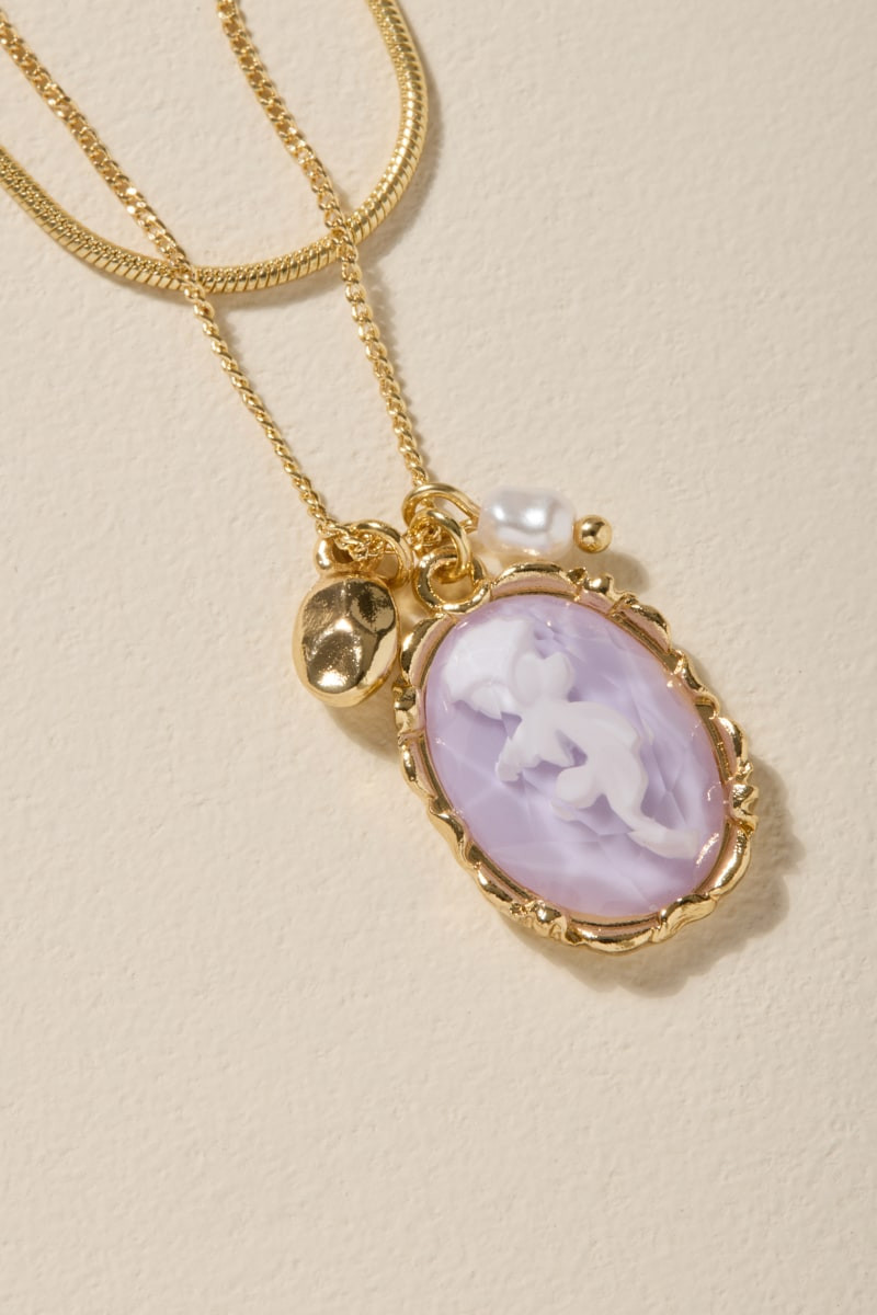 Eva Layered Cameo Pendant Necklace