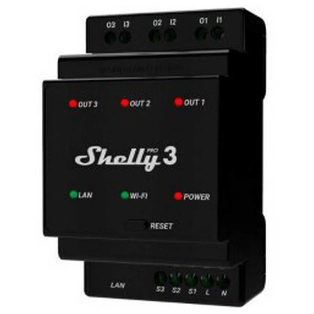 Shelly Pro 3 3x wlan smart relay 16A