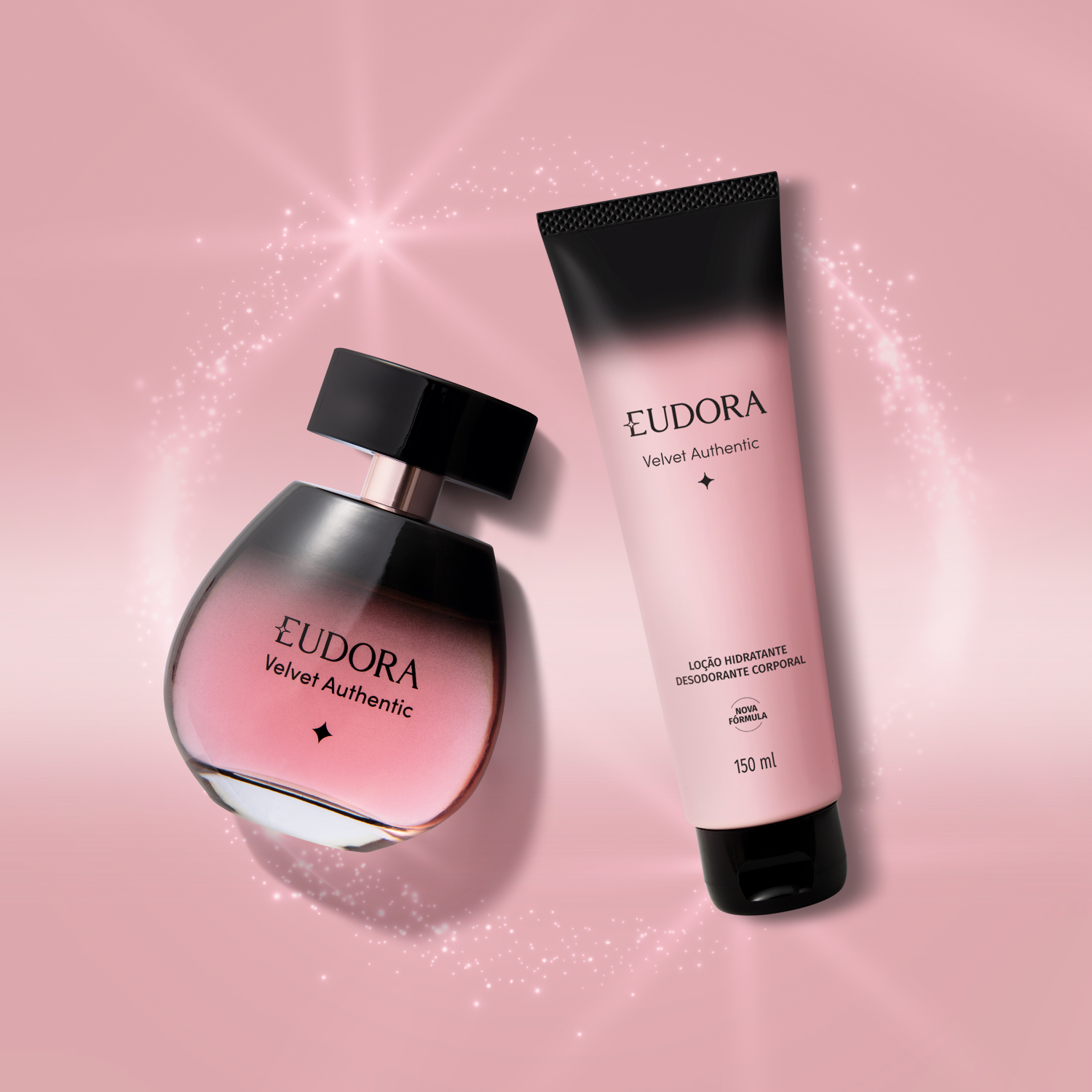 Combo Velvet Authentic: Desodorante Colônia 100ml   Loção Perfumada Desodorante Corporal 150ml