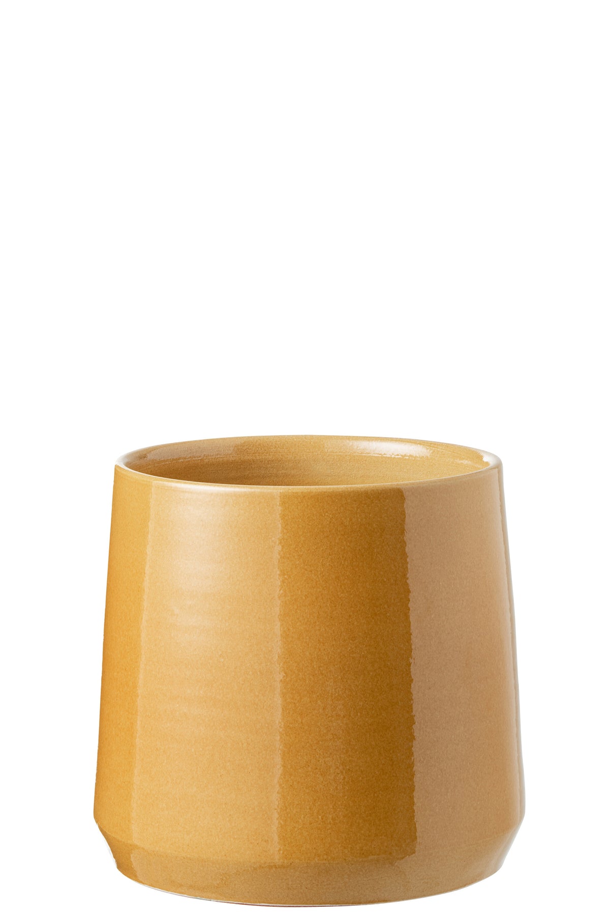 J-Line bloempot Rond - keramiek - oker - large - Ø 26 cm
