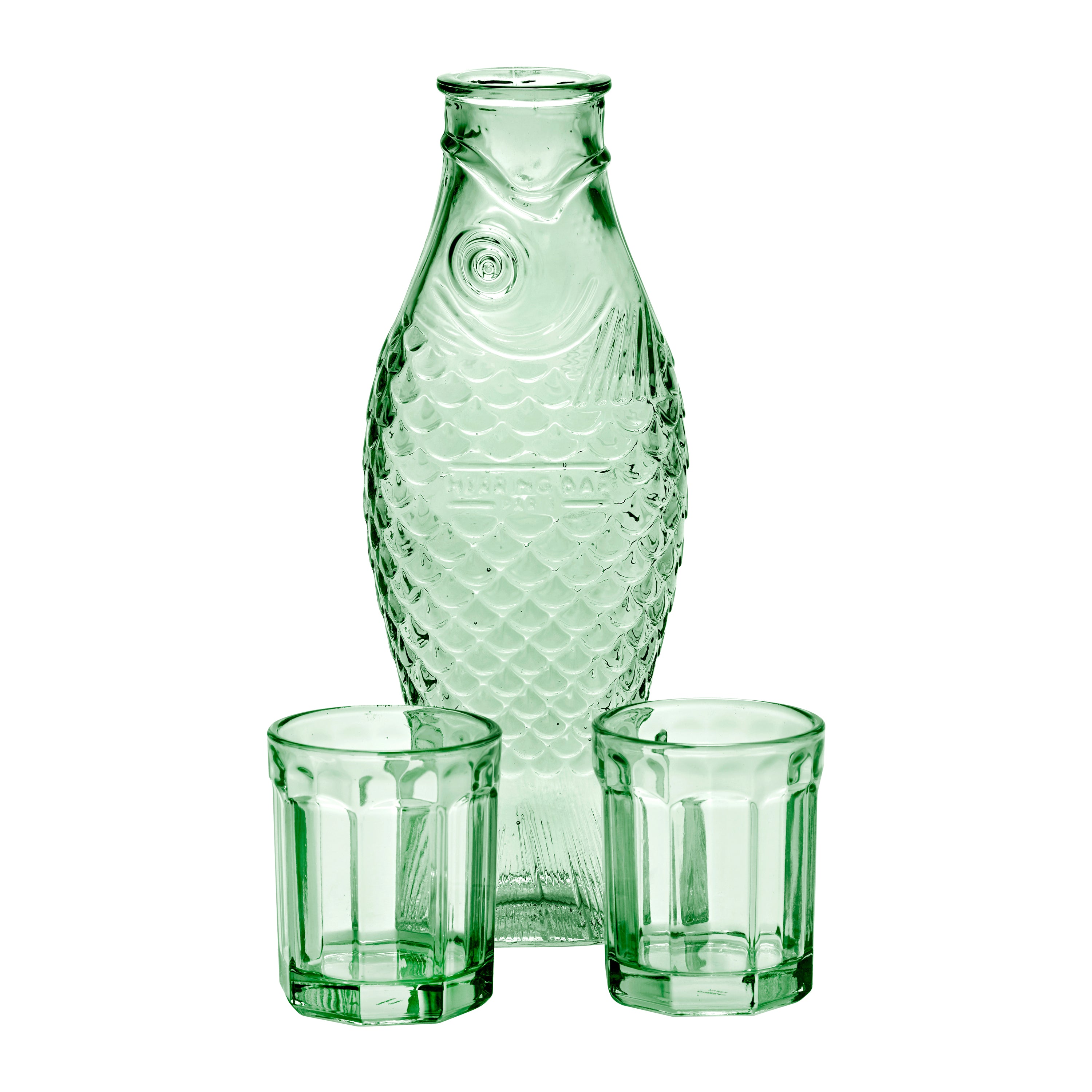 SERAX - Paola Navone - Fish & Fish Karaf incl. 2 Glazen - Groen