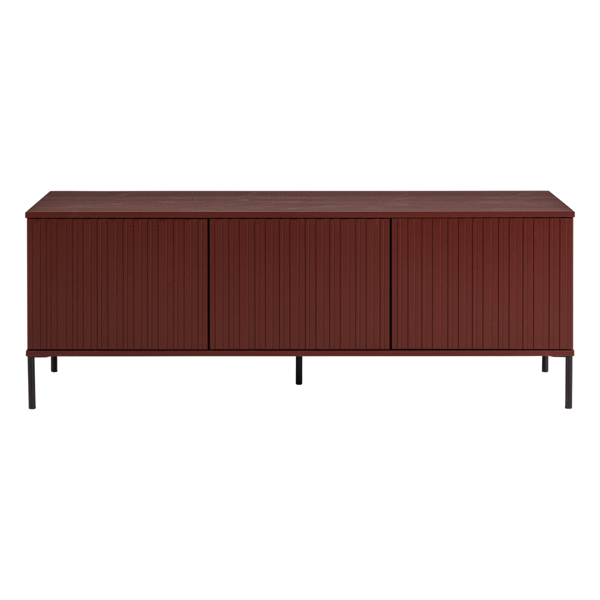 WOOOD tv meubel 150 cm New Gravure - Grenen - Bordeauxrood