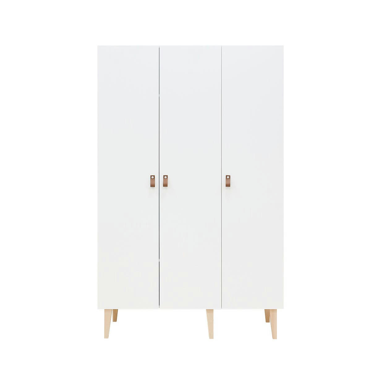 INDY - Armoire 3 portes blanc naturel naturel