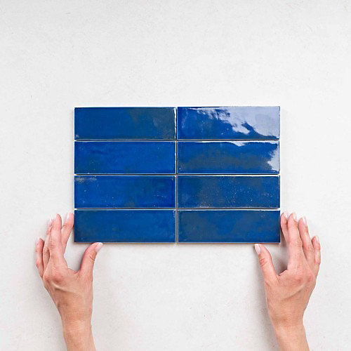 Carrelage intérieur Effet Zellige Bleu BEJMAT 5x15 Azur - Les Carreaux de Jean