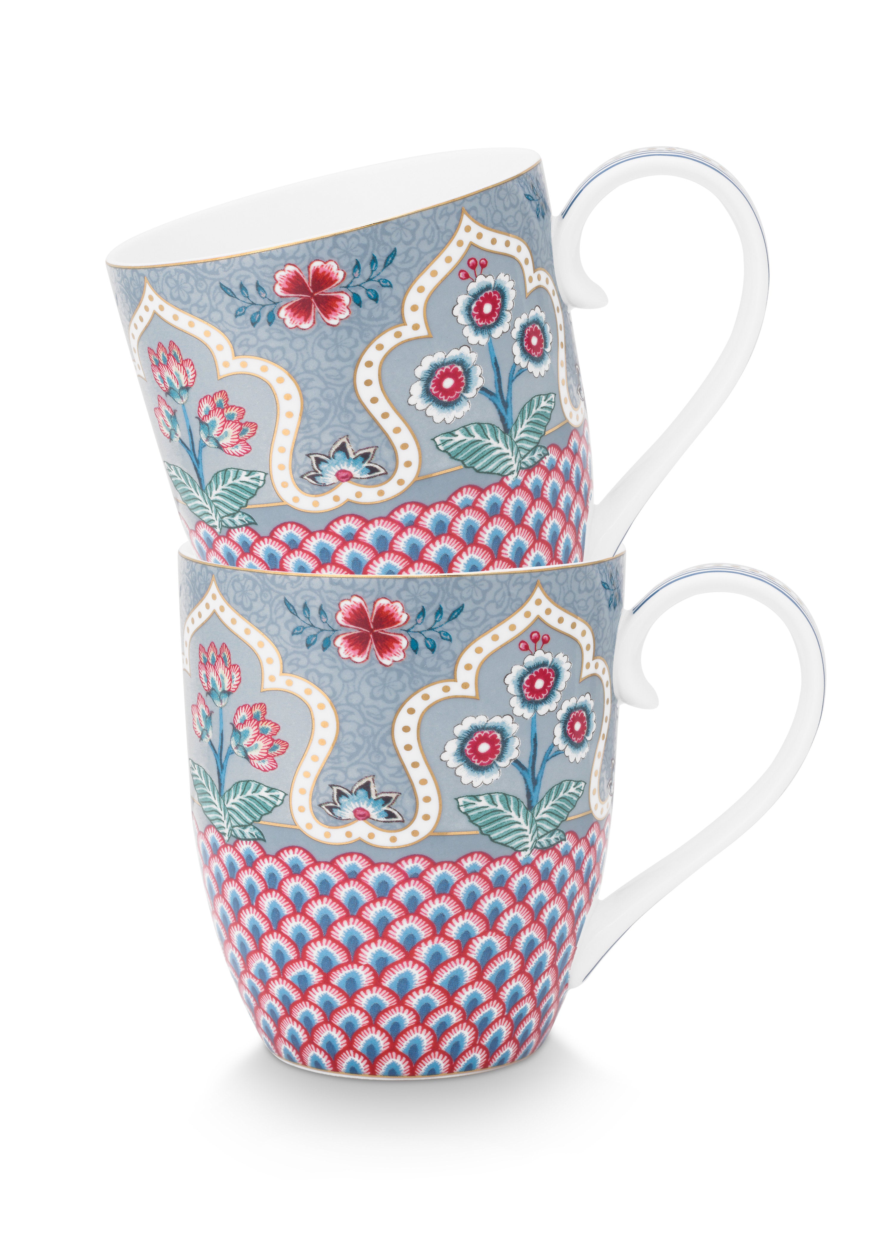 Pip Studio - Flower Festival Mokken - Servies set van 2 - 450ml
