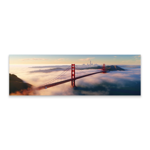 Obraz Panoramiczny Most Golden Gate We Mgle 145x45cm