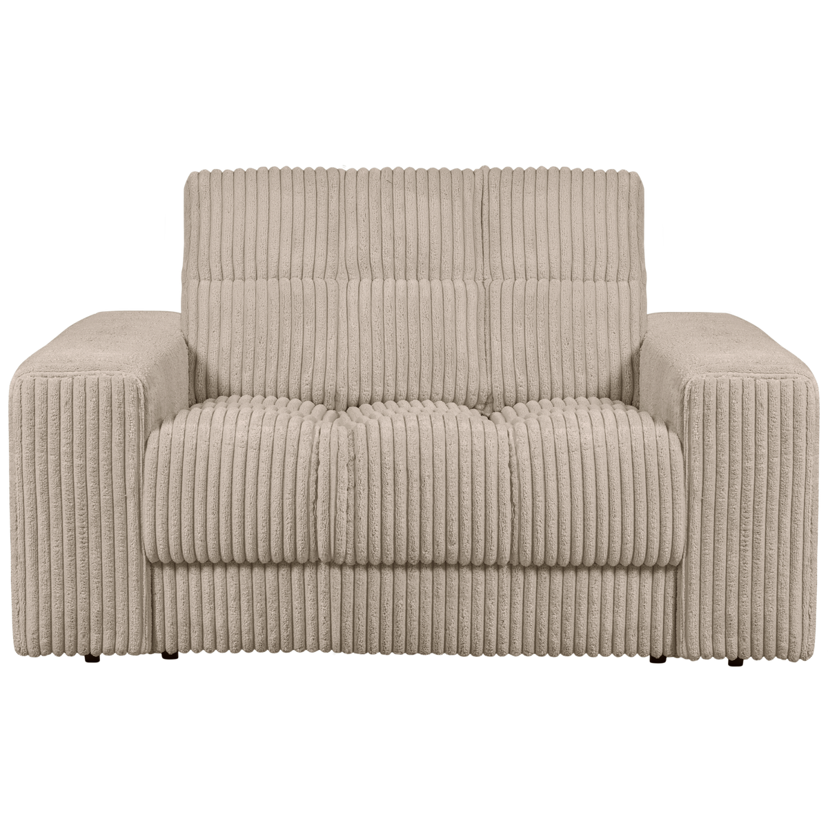 WOOOD loveseat Second Date - Grove Ribstof - Travertin - 78x136x101