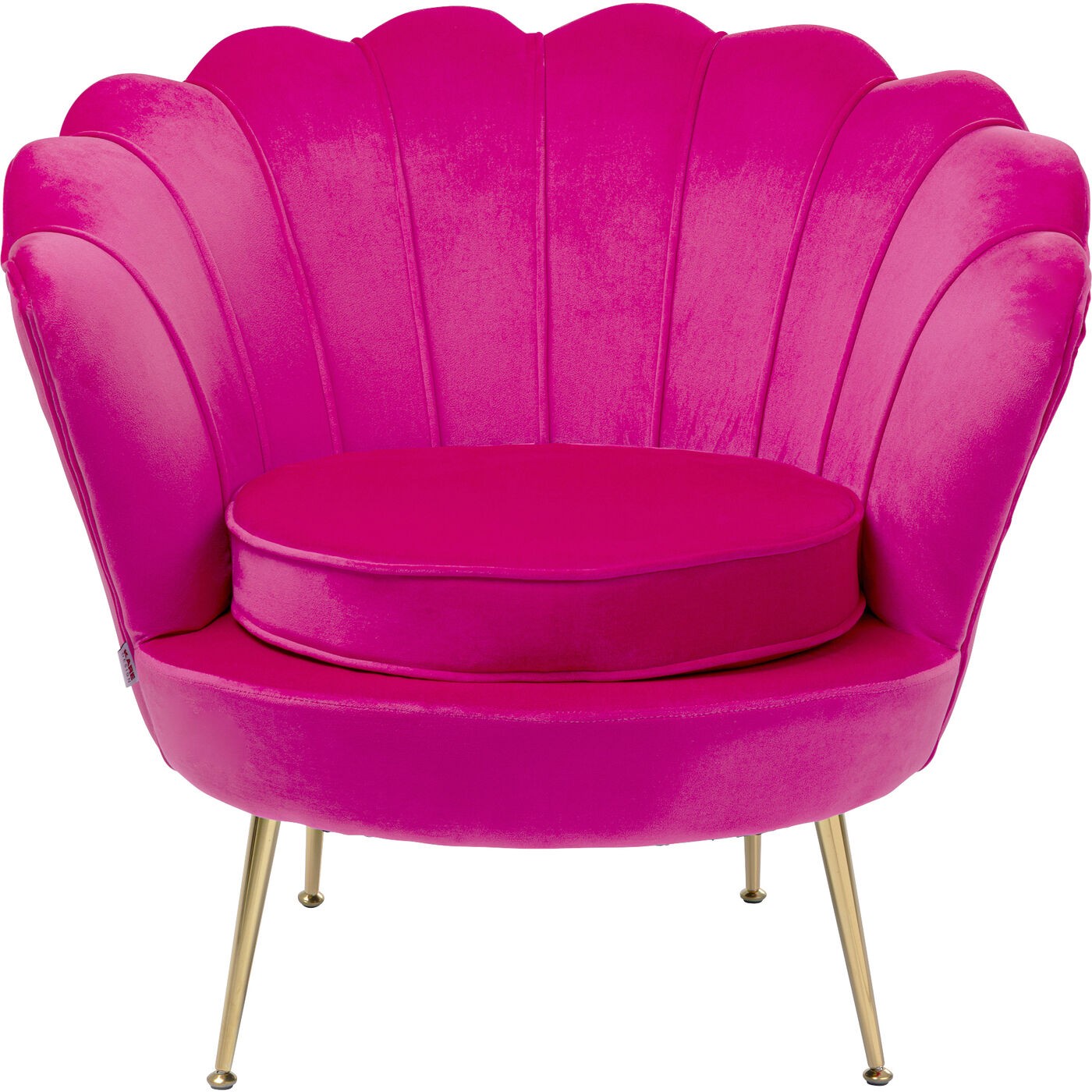 Kare Design Fauteuil Water Lily fluweel fuchsia