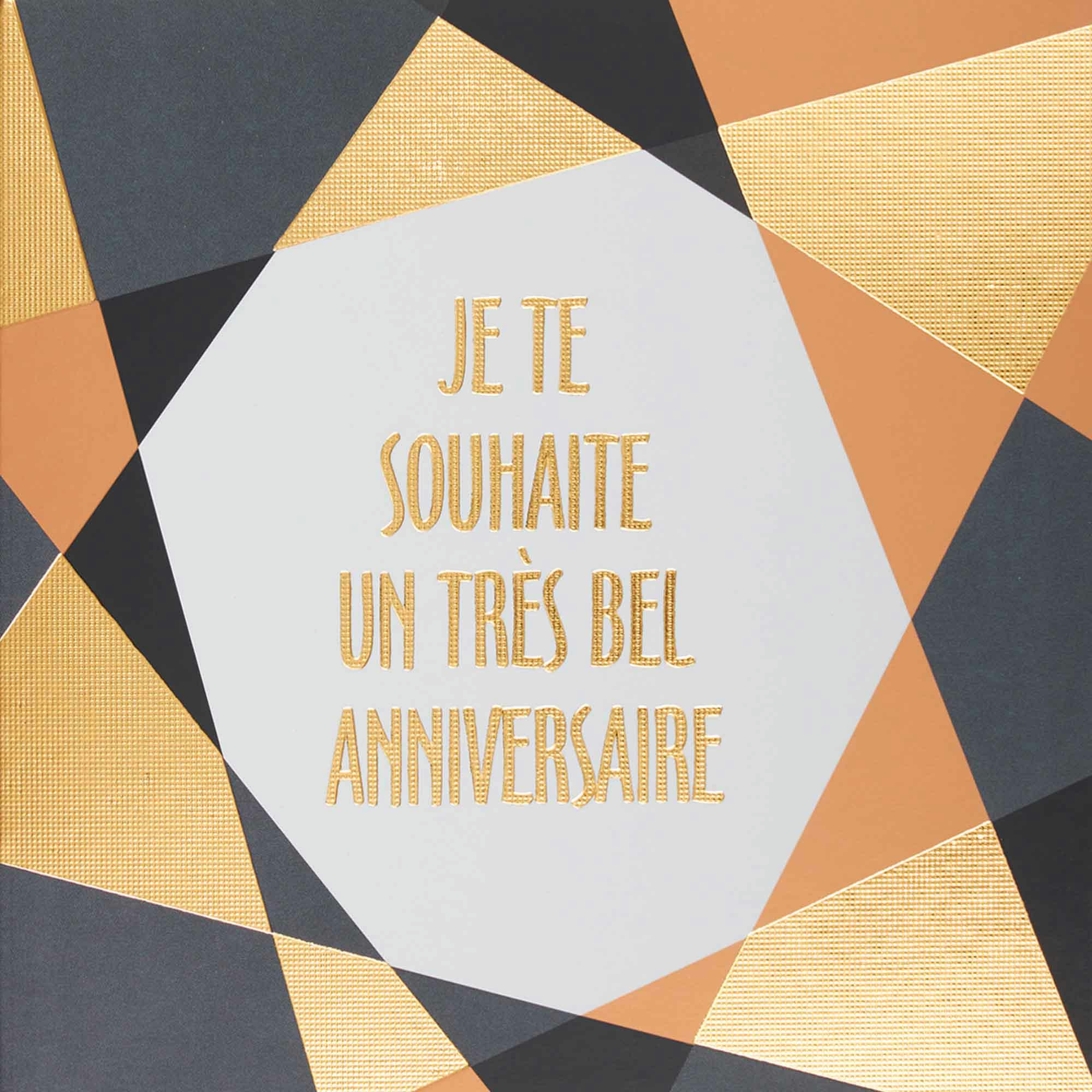 - Carte très bel anniversaire lettres or