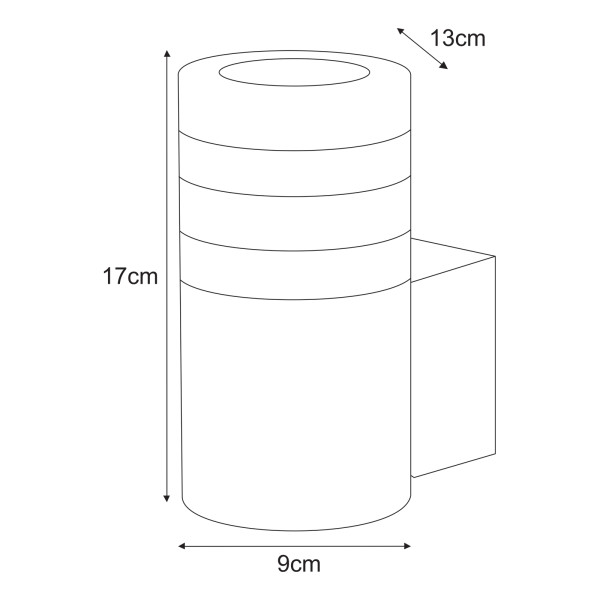 Kinkiet zewnętrzny SOLIN puszka czarny 1xE27x15W wym:17x9x13cm IP44 Kaja
