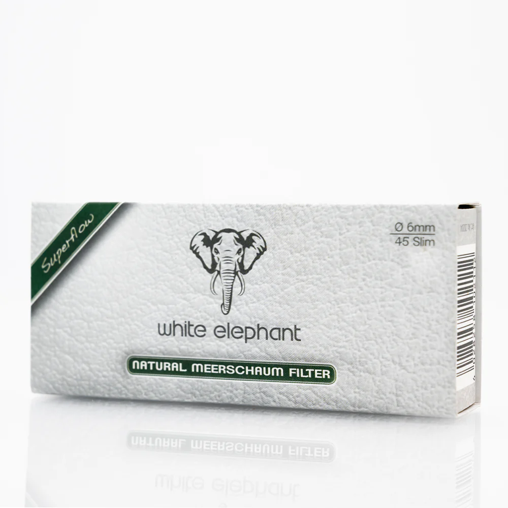 White Elephant 6mm Natural Meerschaum 45 Filters