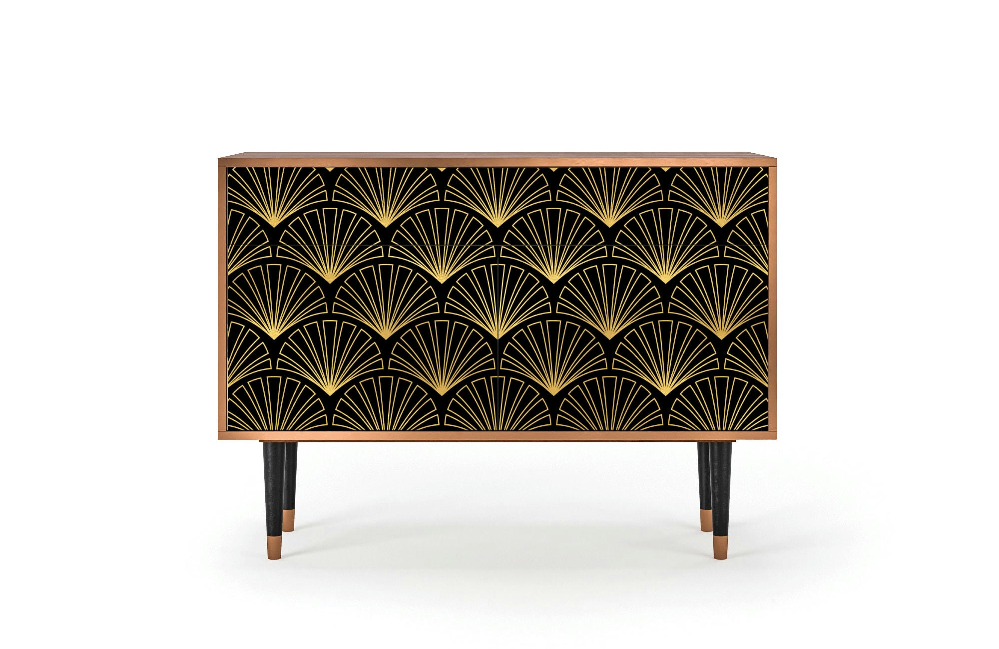 BIRD OF JUNO - Buffet  noir 2 tiroirs et 2 portes L 115 cm