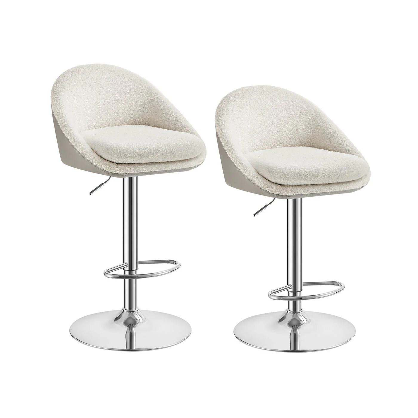 Lot de 2 tabourets de bar pivotant à 360°