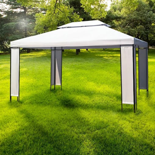 NNEVL Gazebo White 3x4 m