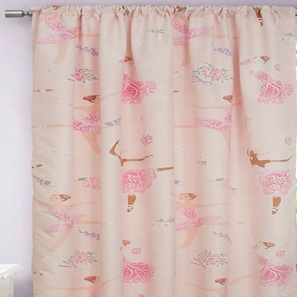 Kidz Mix Dancing Ballerinas Shower Curtain - Light Pink - 72" x 72"
