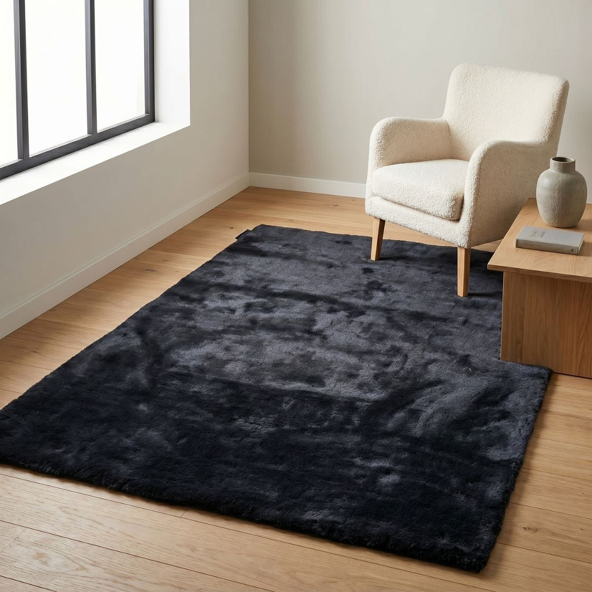 DÉJA Living Vloerkleed Civar - Antraciet Stof - 130x190cm