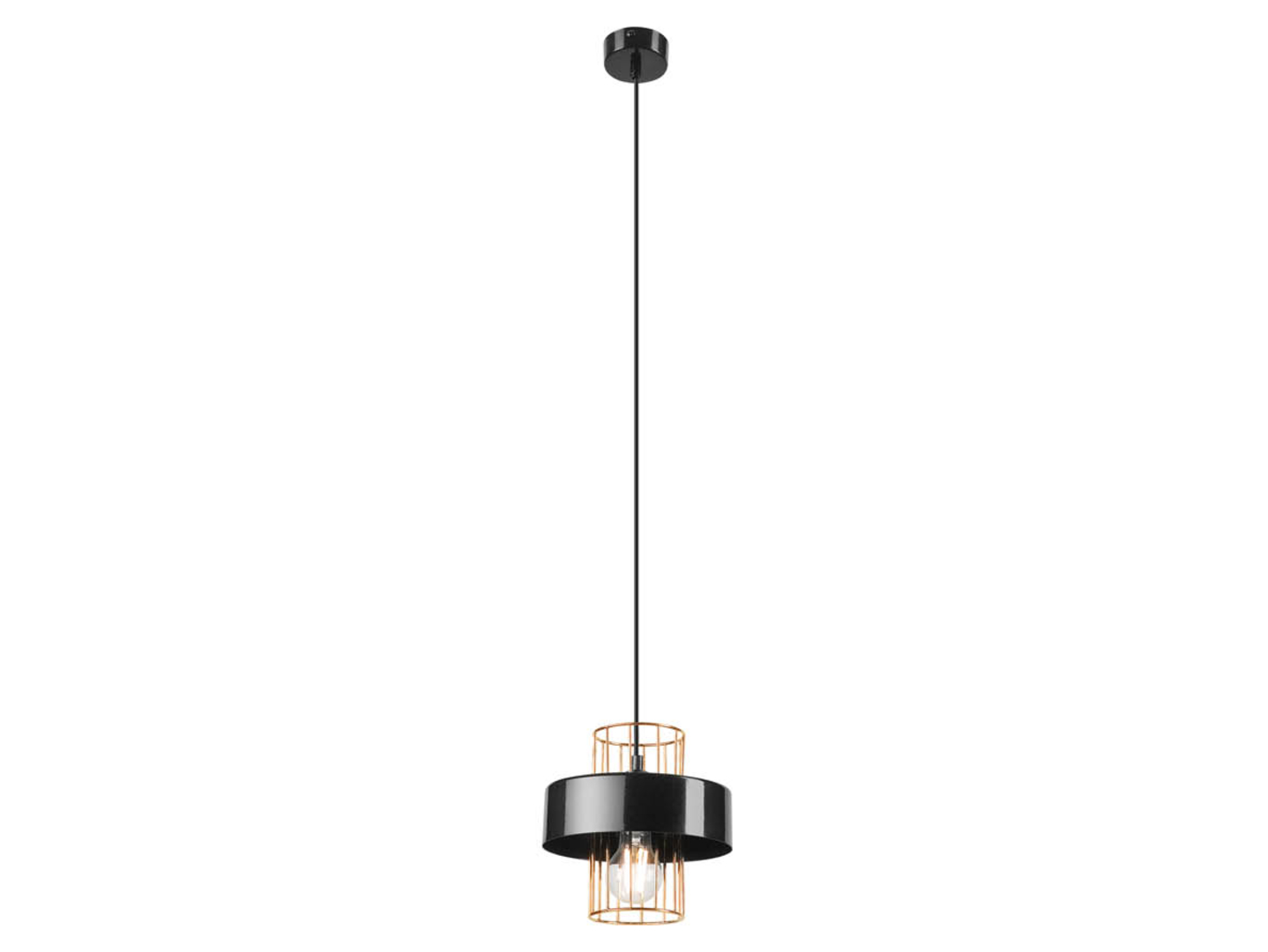 Lampa wisząca Joy metalowa czarno-złota