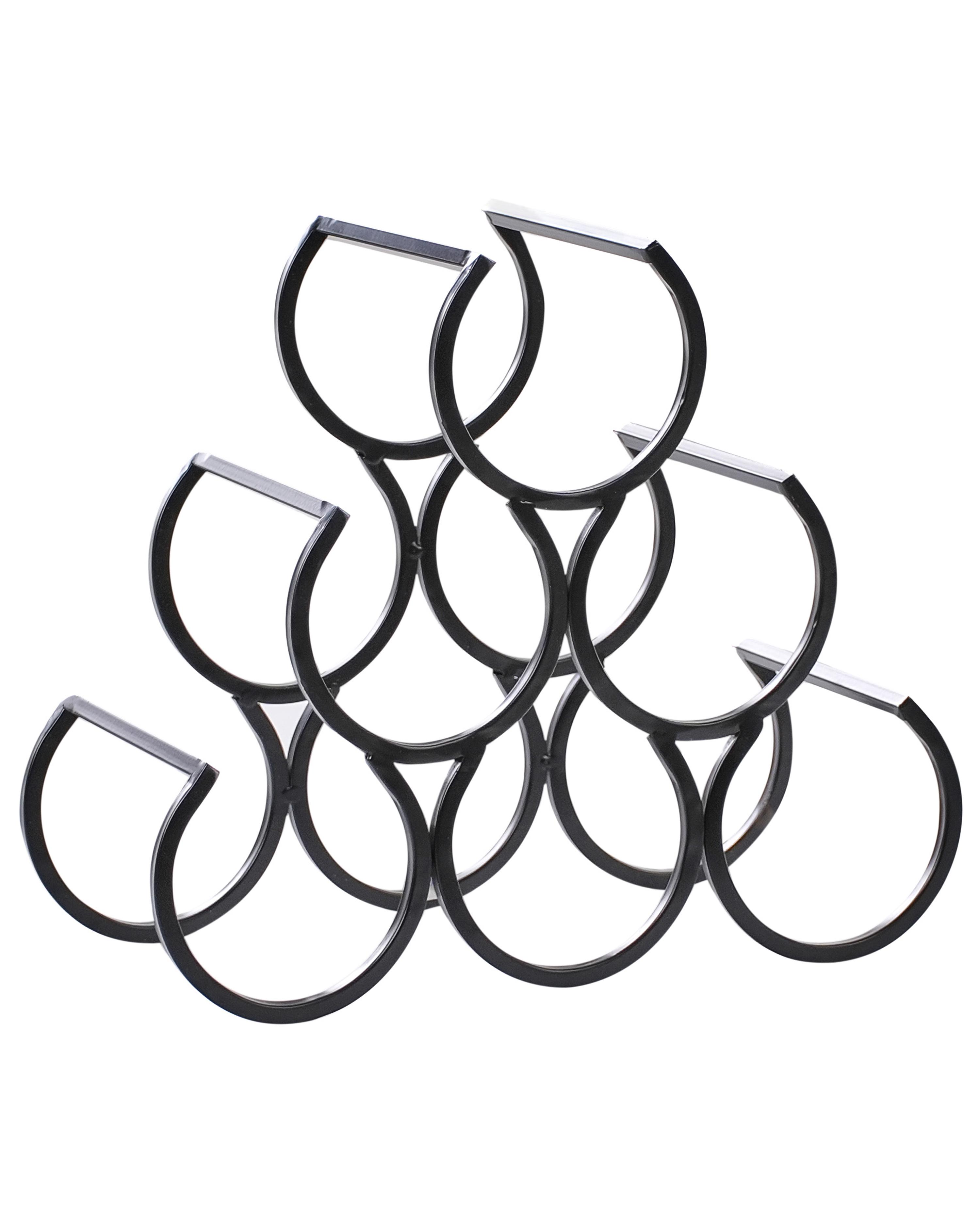 Wine Rack LURGAN Metal Black
