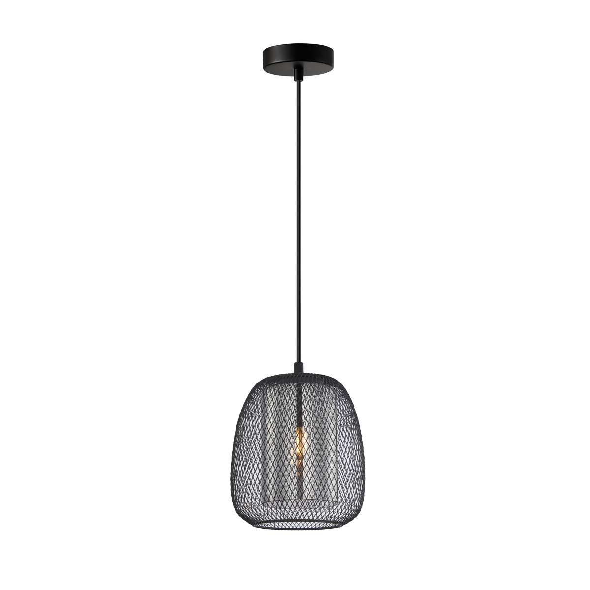 Lampa wisząca czarna-dymiona AMIRIA 1xE27x40W wym: 102x17,5x17,5 cm Italux