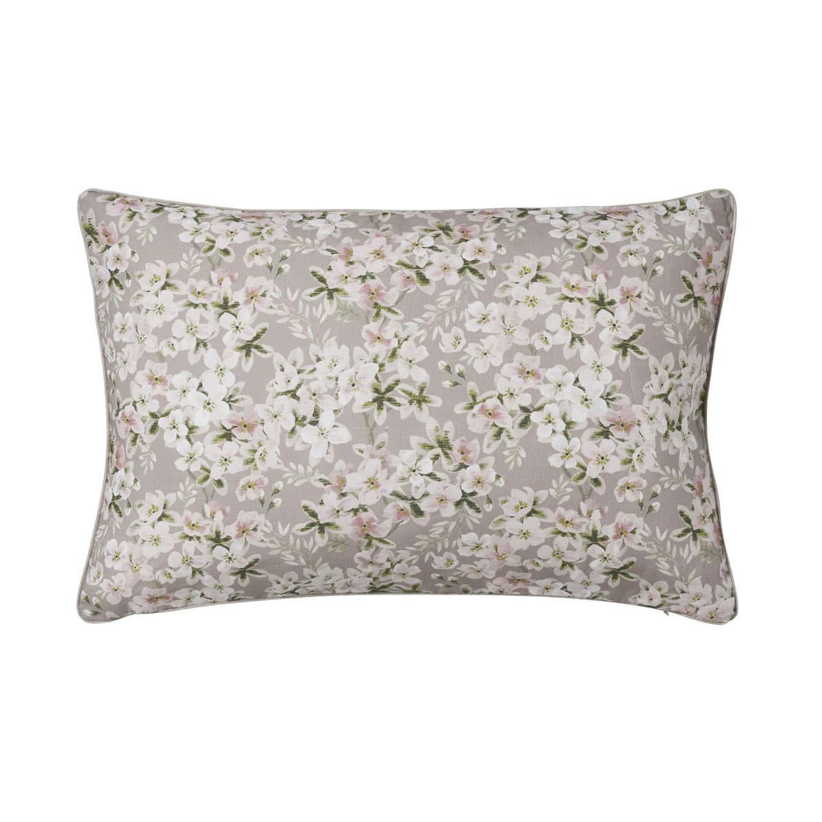 BLOOM - Housse de coussin en lin rose 40x60