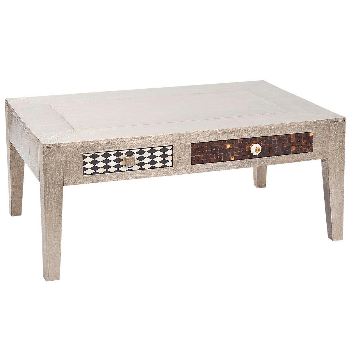 TEXAS - Table  basse rectangulaire finition métallique