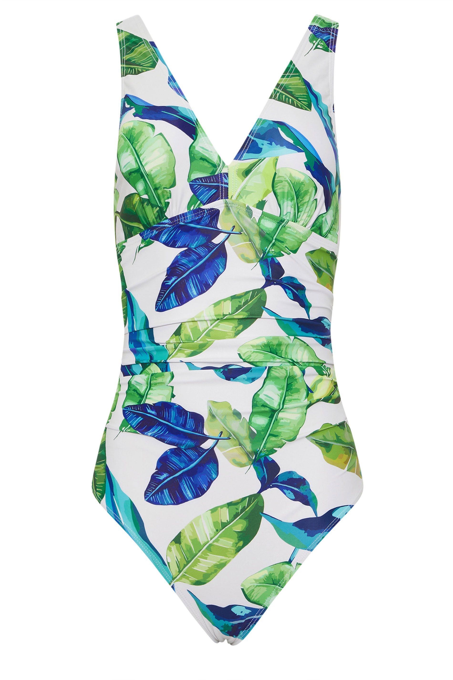 Long Tall Sally Tall Palm Leaf Twist Back Swimsuit