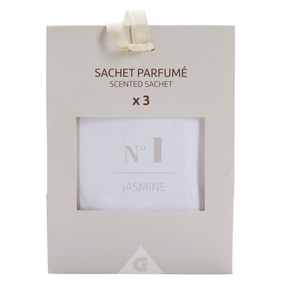 Désodorisant sachet parfumé x3 senteur jasmin 3x5gr