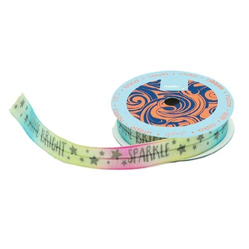 Makr Ribbon, Shine Bright White Elastic- 16mmx3.6m