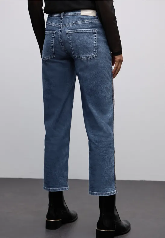 Straight Leg Jeans mit Tape