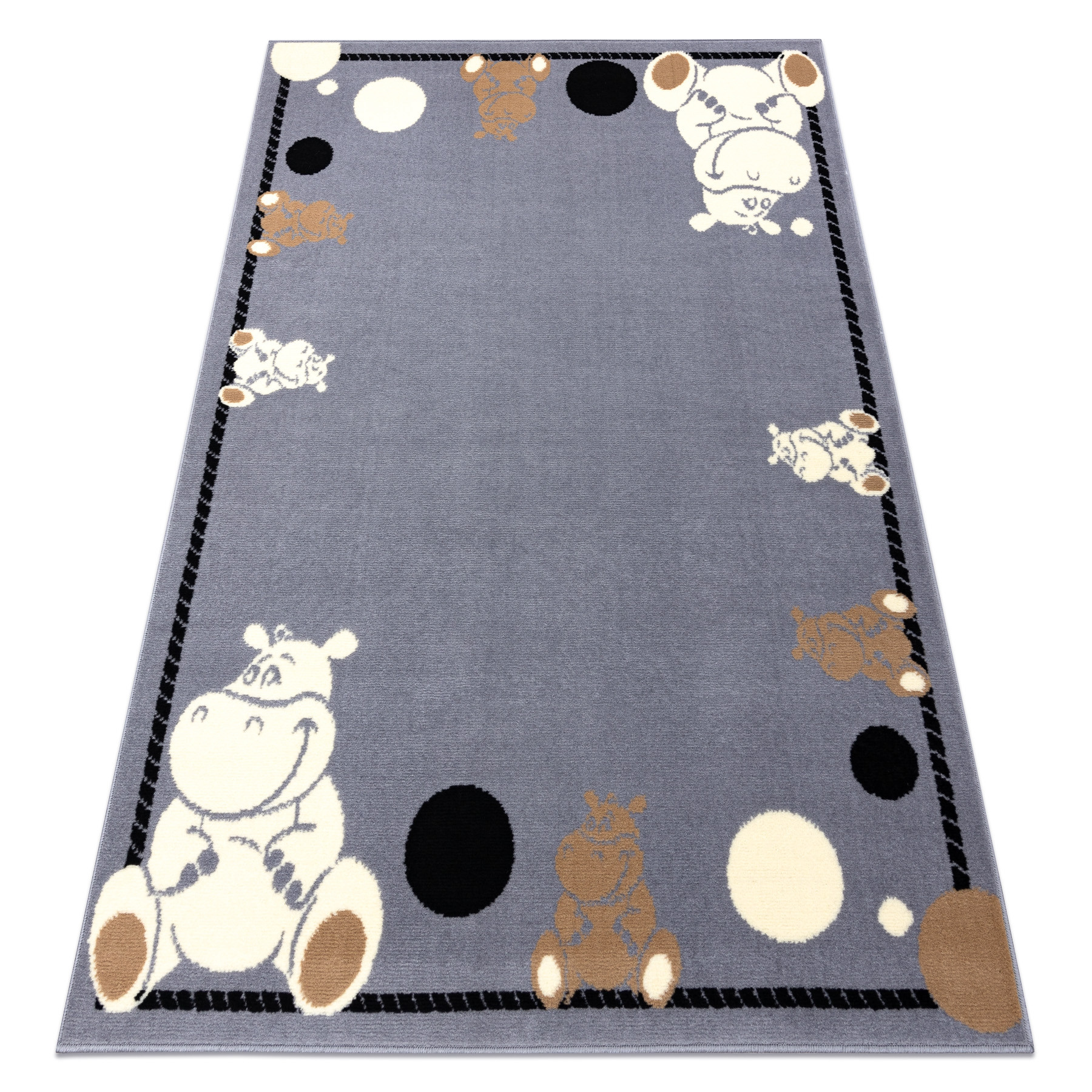 Dywan BCF FLASH Hippo 3993 - Hipopotam, hipek szary 140x190 cm