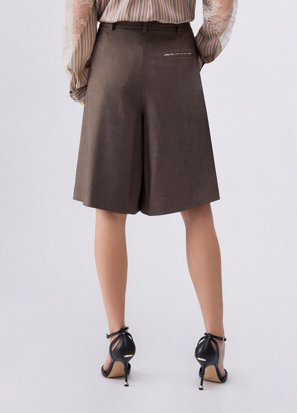 Bermuda in tessuto m&eacute;lange