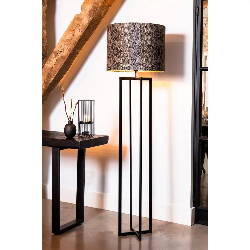 Vloerlamp Mace - Zwart - 30x30x140cm