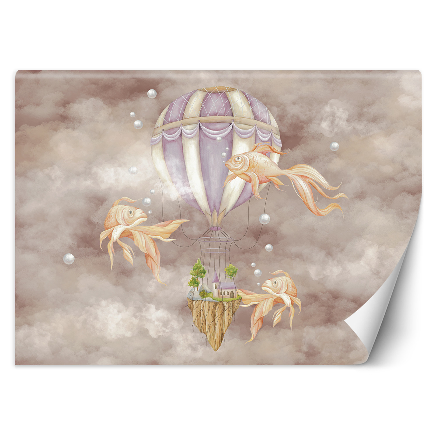 Feeby Fototapeta, dla dzieci Balon dom ryby 150x105