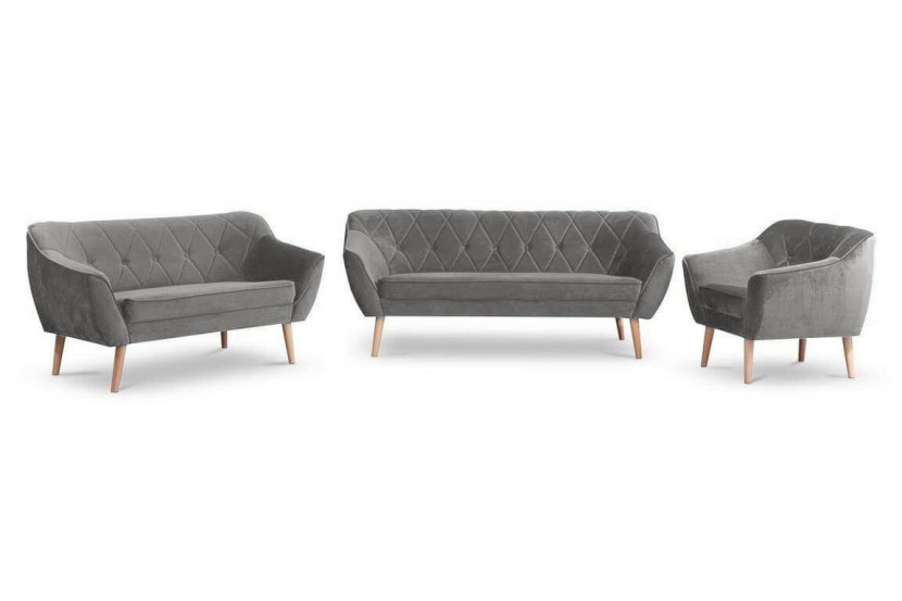 Sofa w stylu skandynawskim CARO 2 MG2240 szary