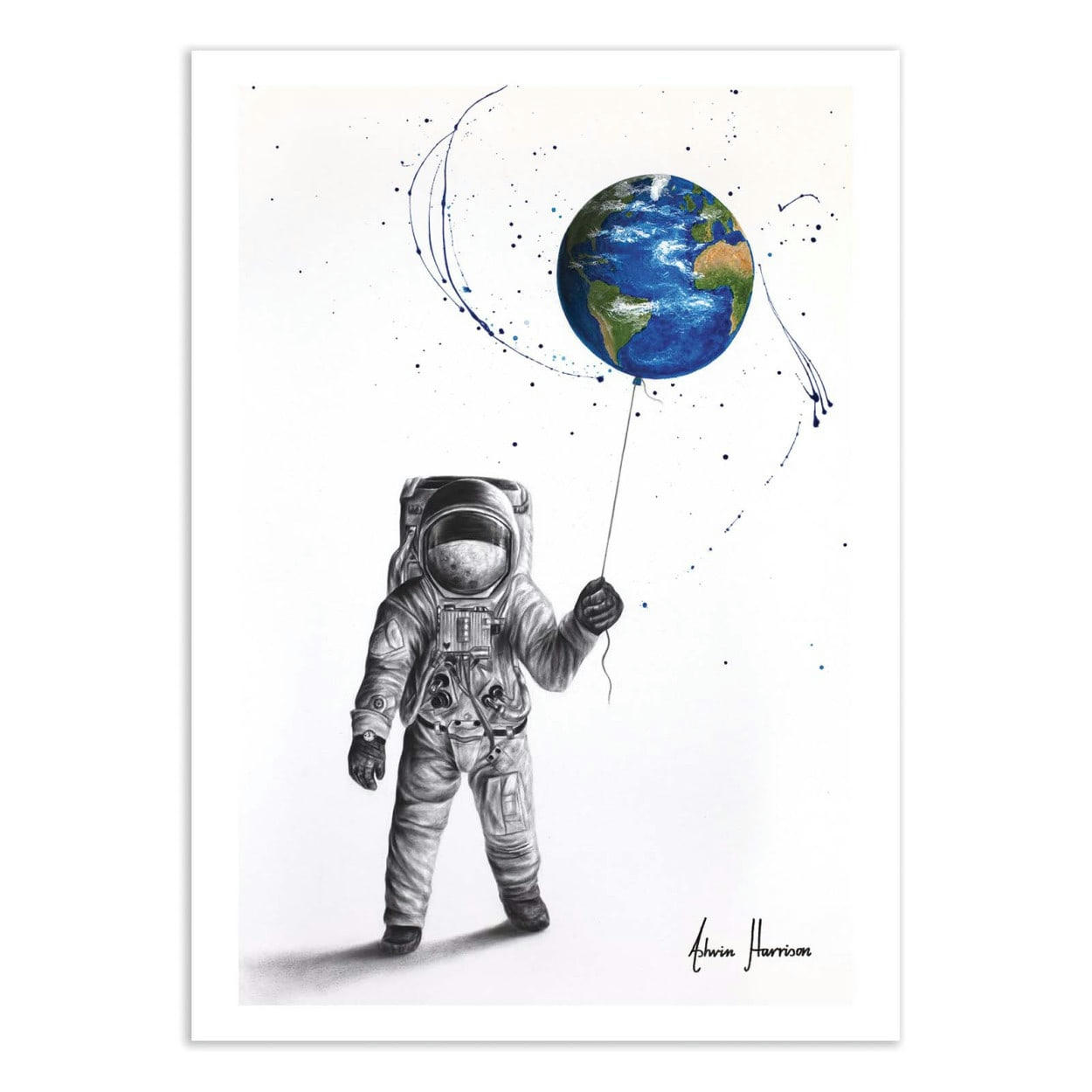 ASHVIN HARRISON - THE ASTRONAUT - ASHVIN HARRISON - Affiche d'art 30 x 40 cm