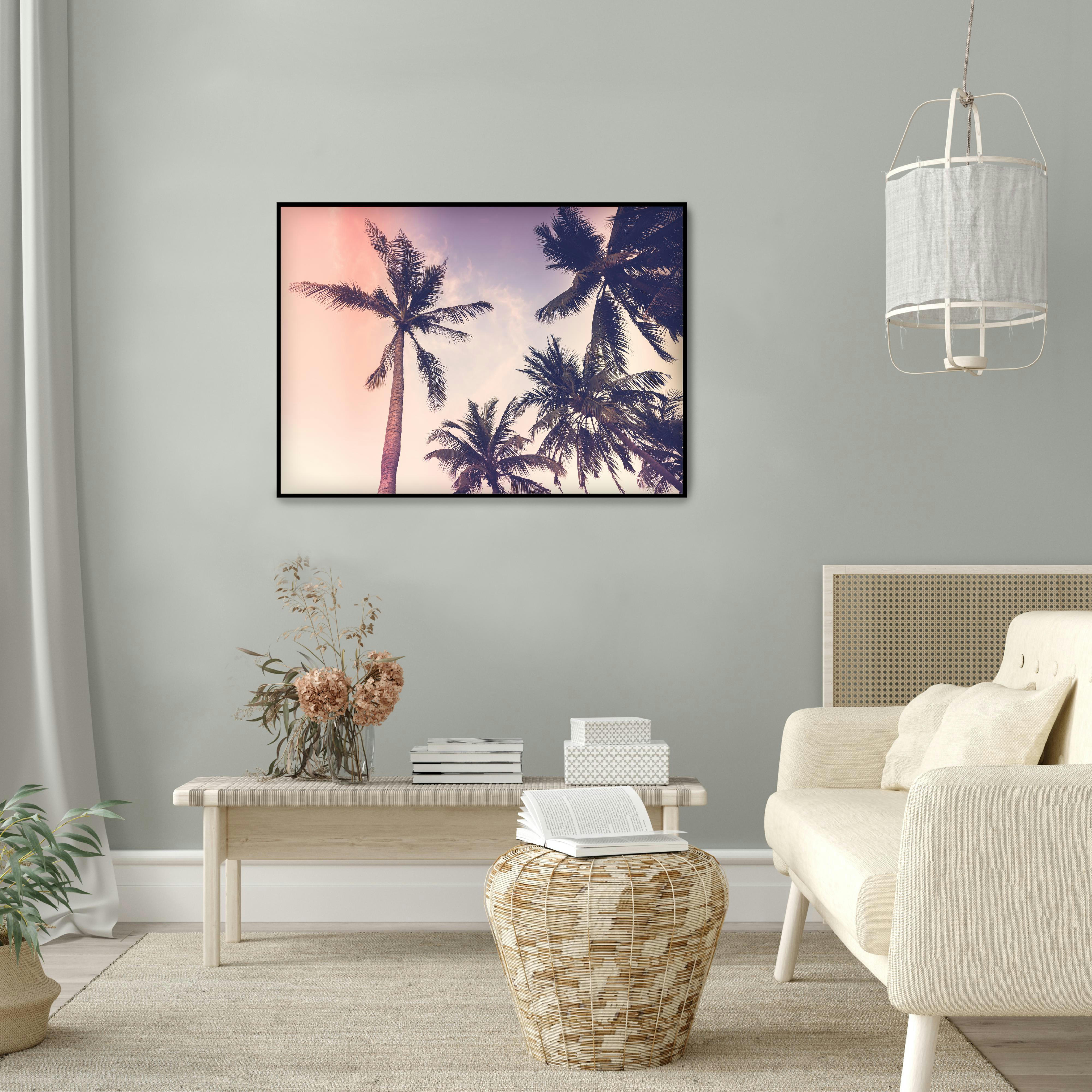 PALMERAS - Affiche avec cadre noir - Dégradé - 30x40