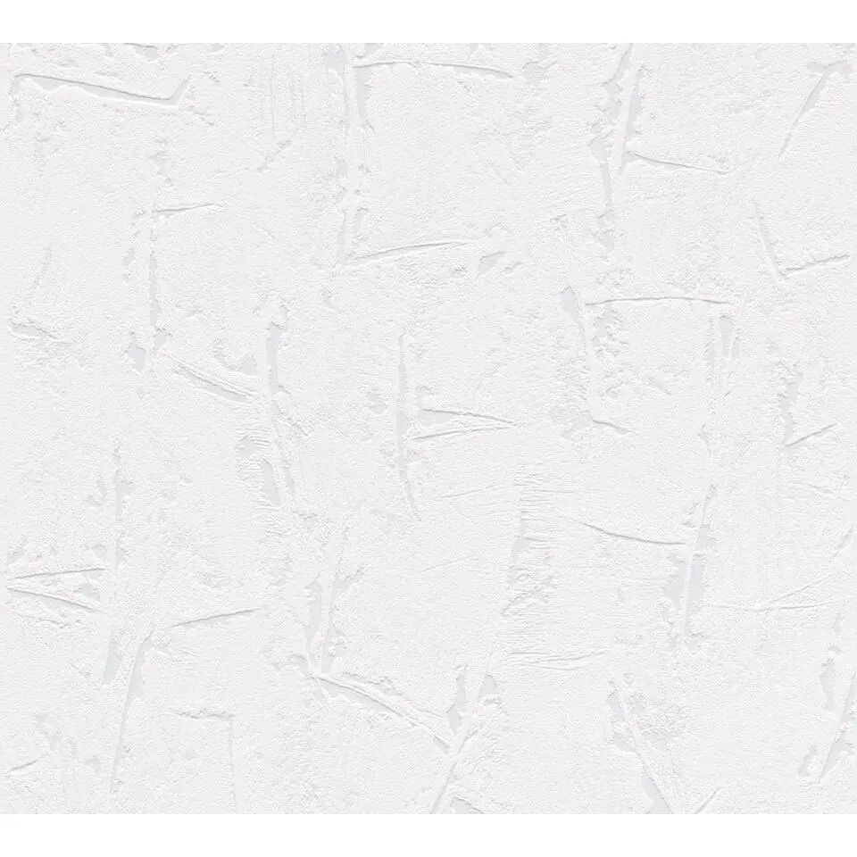 A.S. Cr&eacute;ation behang met structuur wit - 53 cm x 10.05 m