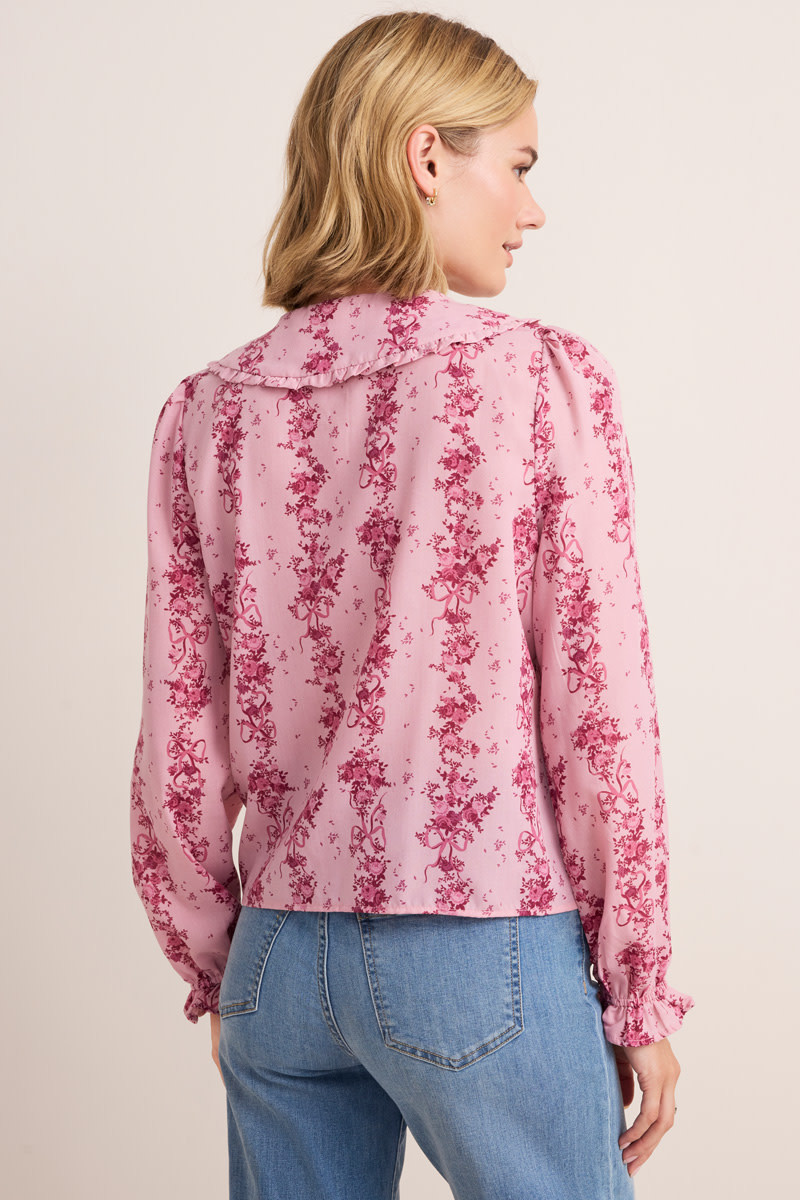 Vicki Floral Bib Collar Blouse