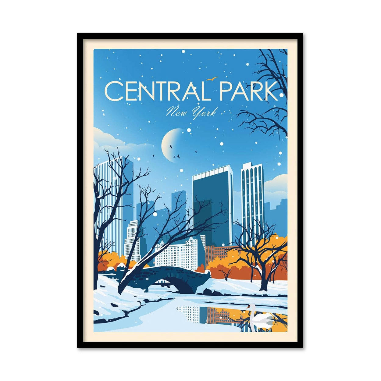 STUDIO INCEPTION - CENTRAL PARK NEW-YORK - STUDIO INCEPTION - Affiche d'art 30 x 40 cm