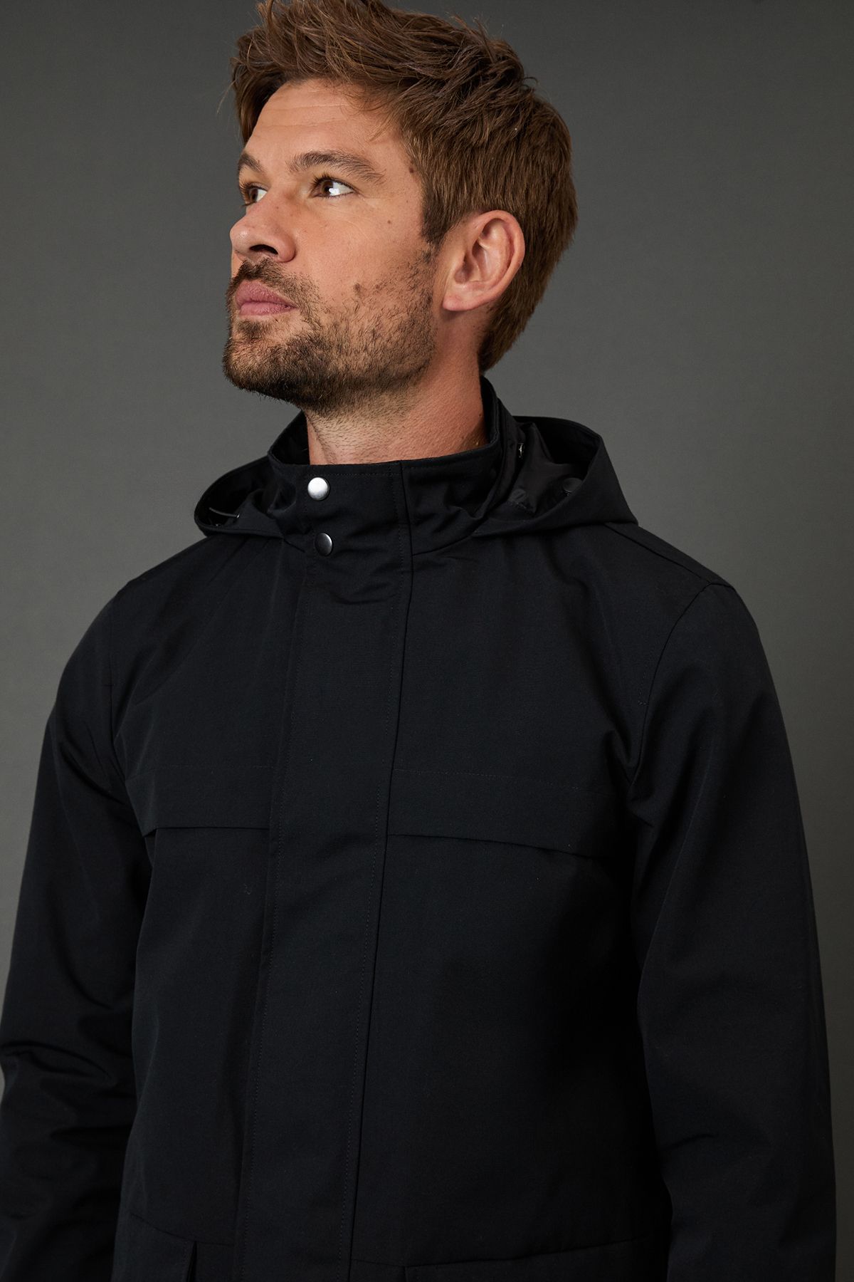 Burton Black Hooded Mac