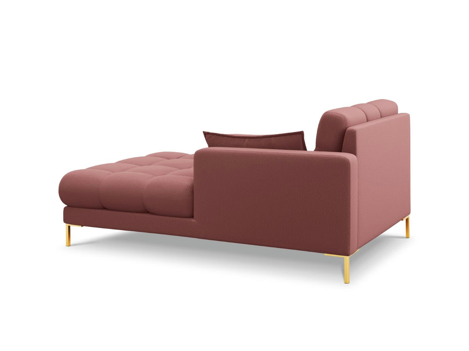 MAMAIA - Méridienne droite 1 place en tissu structurel rose