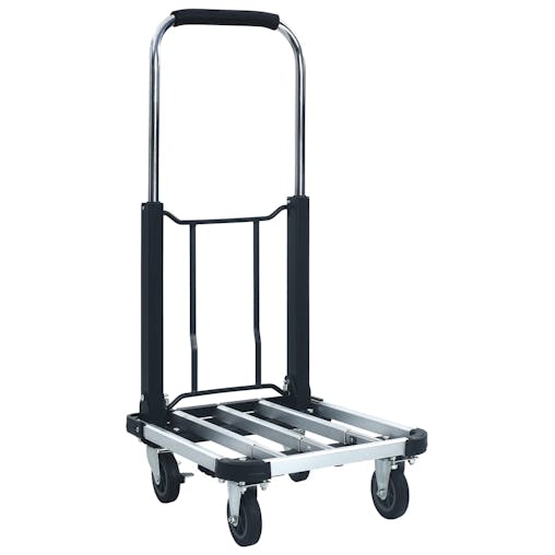 NNEVL Foldable Transport Trolley 150 kg Aluminium Silver