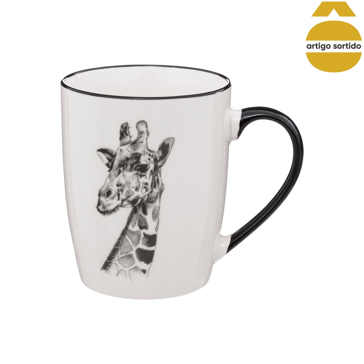 Caneca decorada SAFARI em porcelana 36cl