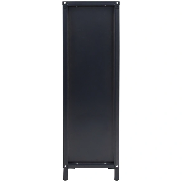 Metallschrank, BxHxT: 30,5 x 100 x 35 cm, Stahl, schwarz