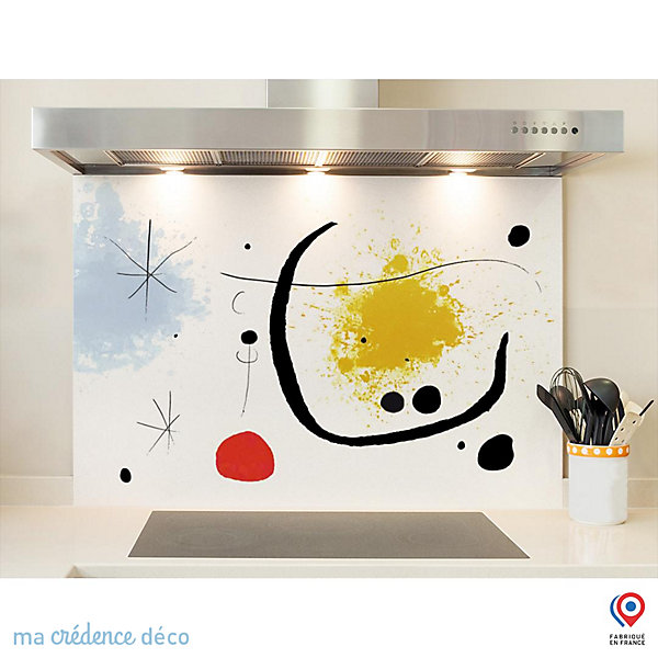 Crédence cuisine fond de hotte Inspiration surréalisme - Verre trempé - L 60 cm x H 45 cm - MaCrédenceDéco